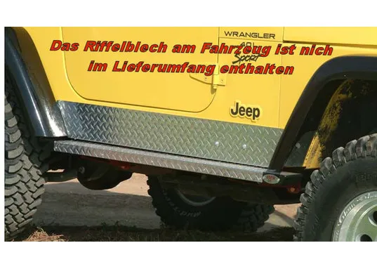 ASFIR Flankenschutz Jeep Wrangler TJmit Aluriffelblech