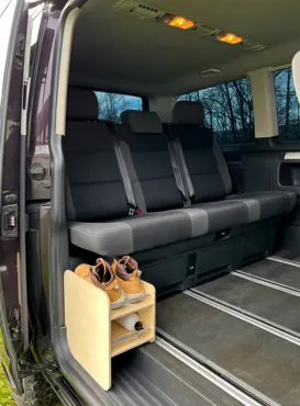 Schuhregal für VW Bus T5, T6 und T6.1, Naturholz
