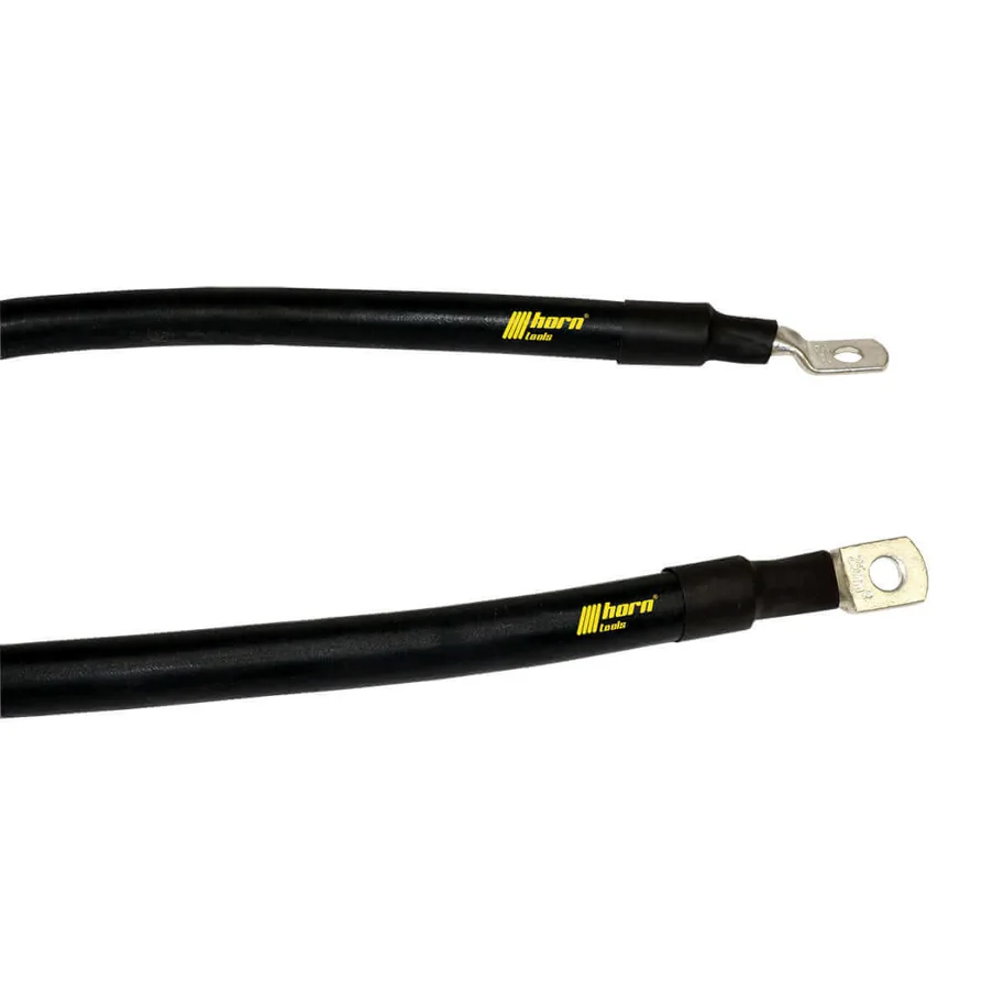 horntools Kupferkabel 25 mm2 schwarz inkl 2x Kabelschuh verschiedene Längen 50cm