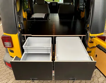 Heckbox mit Auszügen für Jeep Wrangler JK