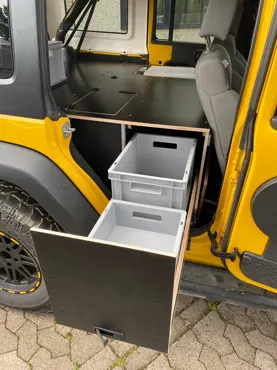 Box rechts mit seitlichem Auszug für Jeep Wrangler JK und JL