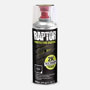 horntools RAPTOR 2K Spraydose - 400 ml mit Härter - Schwarz