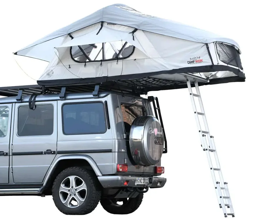 Dachzelt Campwerk Adventure 165-grau Inklusive Staunetz NEU! Aussteller