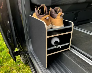 Schuhregal für VW Bus T5, T6 und T6.1, schiefergrau