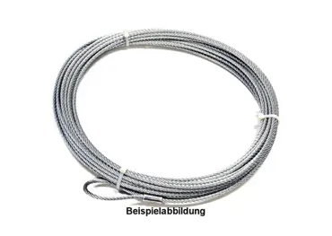 Stahlseil 25 m x 14 mm mit Haken 5.3 tohne MBK 181.0 kn. 1960N/ mm Ende Glatt