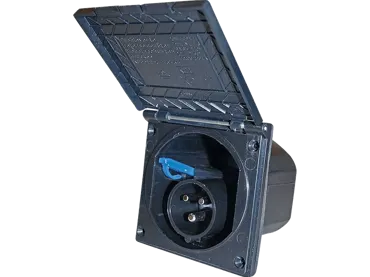 CEE Caravan-Einbaustecker 16/3 230V schwarz