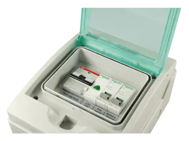 DEFA EI-Zentrale mit Sich./FI-Schutzschalter 16 A