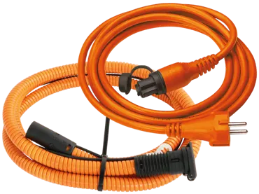 DEFA 230V Anschluss-Set 5.0 m *orange* mit Stecker/Dose