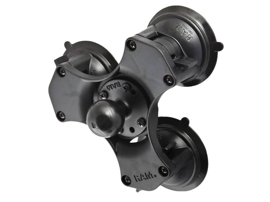 RAM Mounts 3-fach Saugfuss. Basisplatte rund. C-Kugel (1.5“)