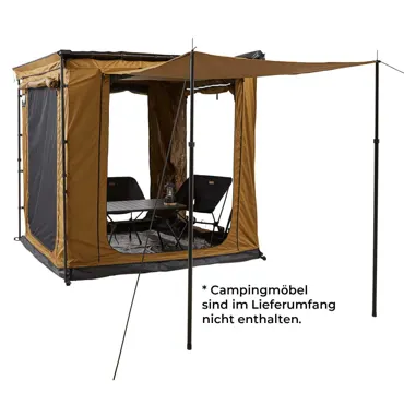 VICKYWOOD Zeltraum zu Markise 2.5 m goldbraun