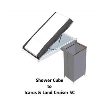 Alu-Cab Halterung für Shower Cub Duschkabine für ICARUS/Hubdach