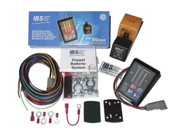 IBS Doppelbatteriesystem 12V, Verkabelung + TK2 Kit. IBS 200A 12V-Relais