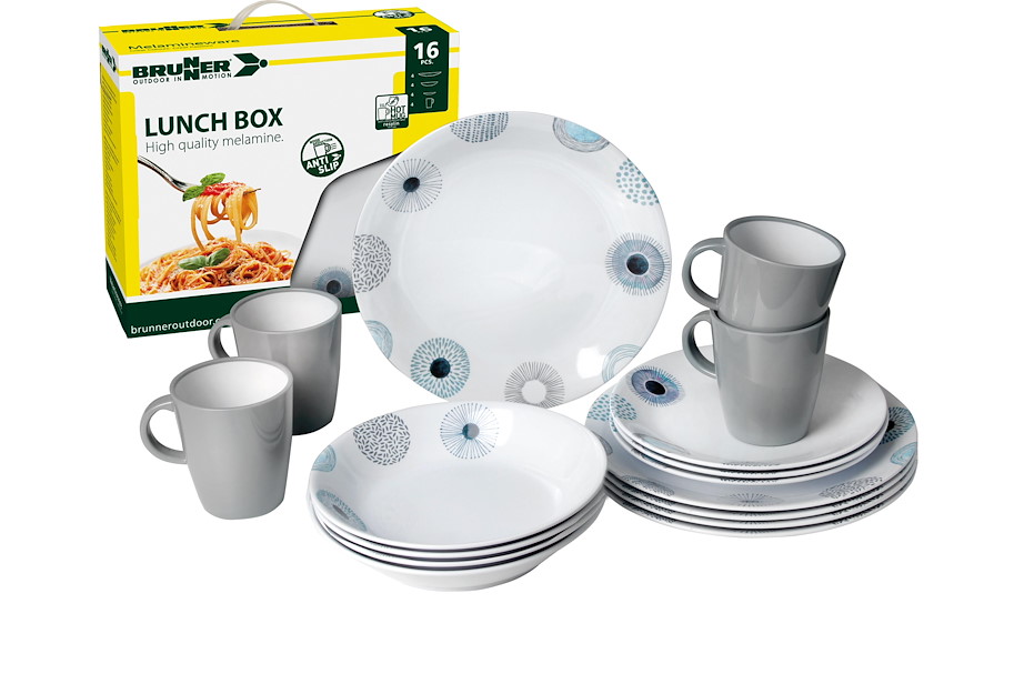 Brunner Lunch Box Deep Sea Geschirrset 16-teilig