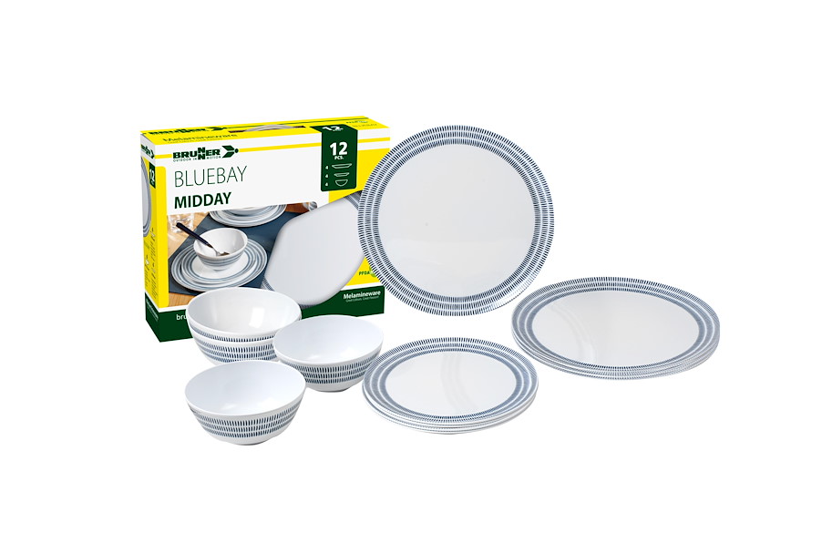 Brunner Midday Bluebay Geschirrset 12-teilig