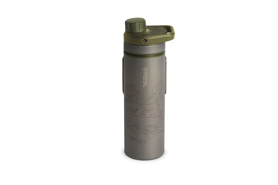 Grayl UltraPress Titanium Olive Drab Wasserfilterflasche