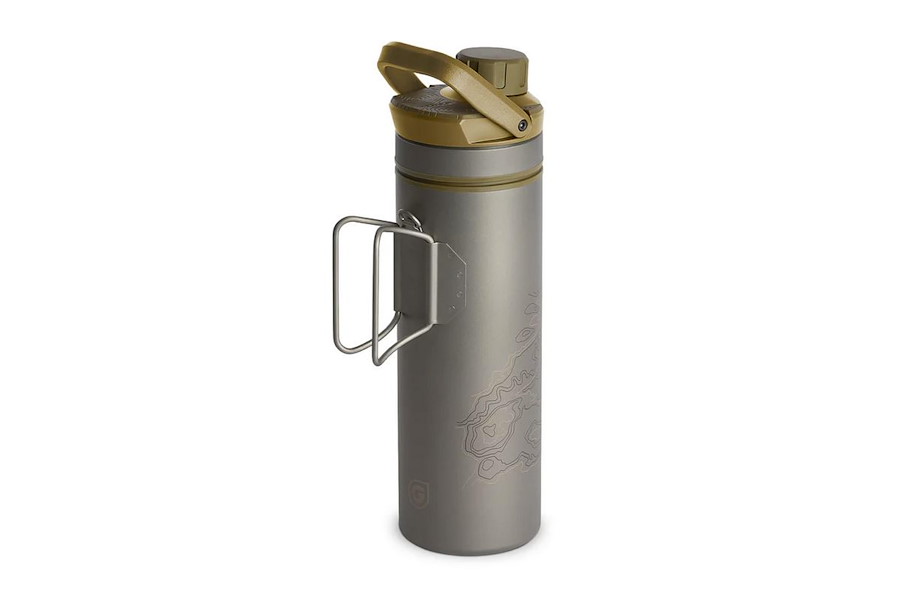 Grayl UltraPress Titanium Coyote Brown Wasserfilterflasche