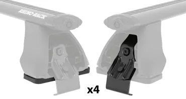 Fusskit für Rhino 2500 Multi Fit System 4 Klammern und 4 Gummiunterlagen