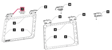 Rhino Rack Montagepunkt aussen, Jeep JL Backbone, hinten links, für 50-11RJLB1