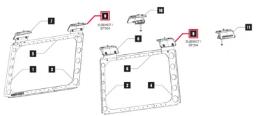 Rhino Rack Montagepunkt aussen, Jeep JL Backbone, Mitte, für 50-11RJLB1