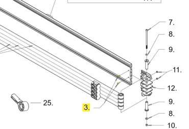 Rhino Rack Senkkopfschraube M6x20 mm, zu Batwing Alugussscharnier (1 Stk)