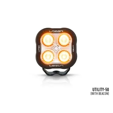 LAZER LED Arbeitsscheinwerfer Utility-50, 5000 Lumen, 12-24V, mit Warnblitzer