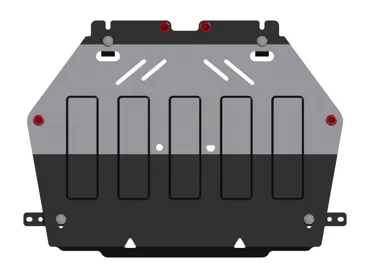 Unterfahrschutz (UFS) Mitsubishi Outlander 08/ 12-. Motor + Getriebe. 2 mm Stahl Gepresst
