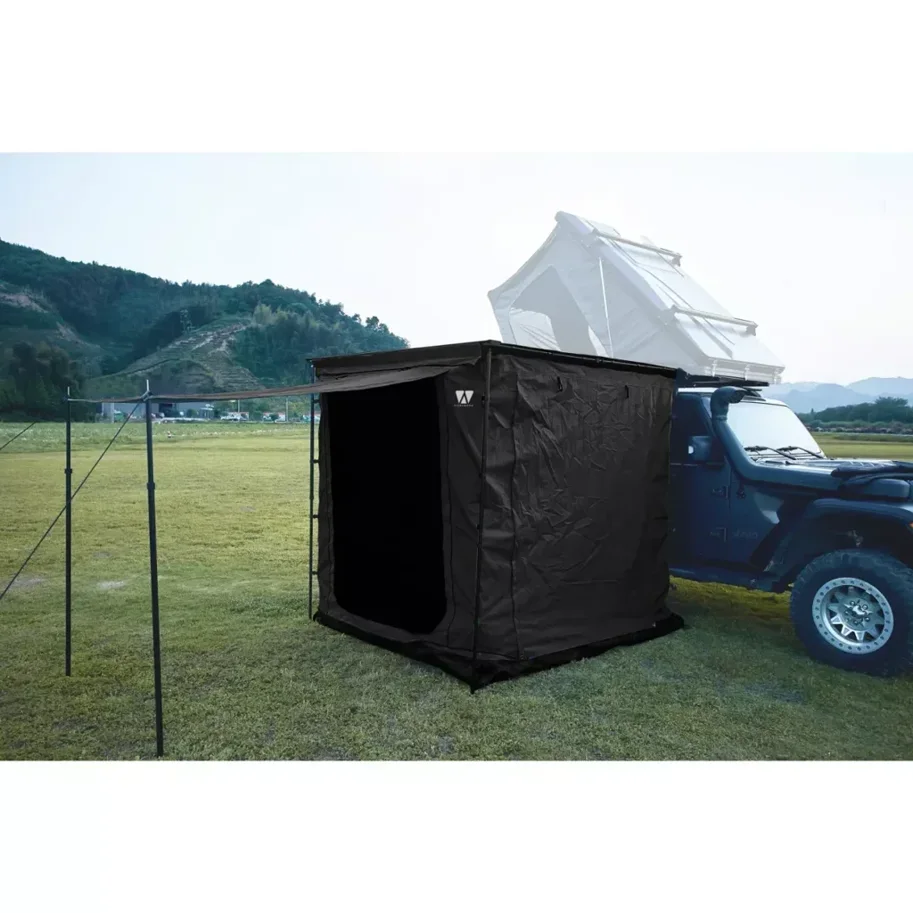 VICKYWOOD Seitenmarkise 2 m schwarz inkl. Zeltraum