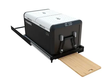 Dometic CFX3 75DZ Zweizonen-Kompressorkühl- und -gefrierbox und Gepäckauszug / Kühlbox-Schiene