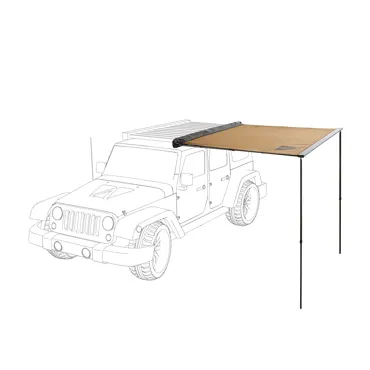 VICKYWOOD Seitenmarkise 2.5 m goldbraun