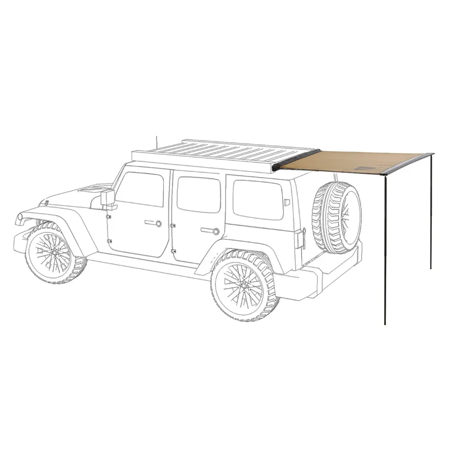 VICKYWOOD Heck Automarkise 1.4 m goldbraun