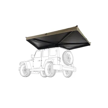 VICKYWOOD Auto Seitenmarkise 270° LIGHT LEAF Links 2 m sand