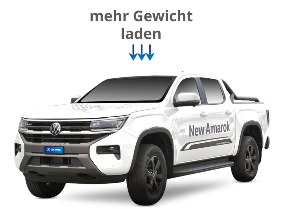 Auflastung VW Amarok ab 2023, 3.5 to, mit verstärktem Blattfederpaket
