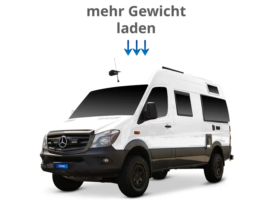 Auflastung Mercedes-Benz Sprinter 2006 - 2018, 3.5 to, mit Zusatzluftfedersystem