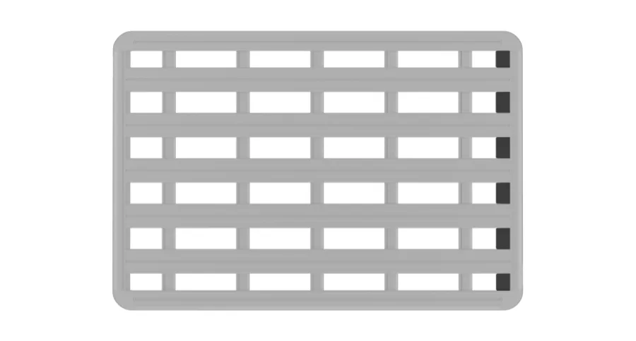 Rhino Rack Pioneer 6 Windschutzeinsätze Set für 1430 mm, breite Plattformen