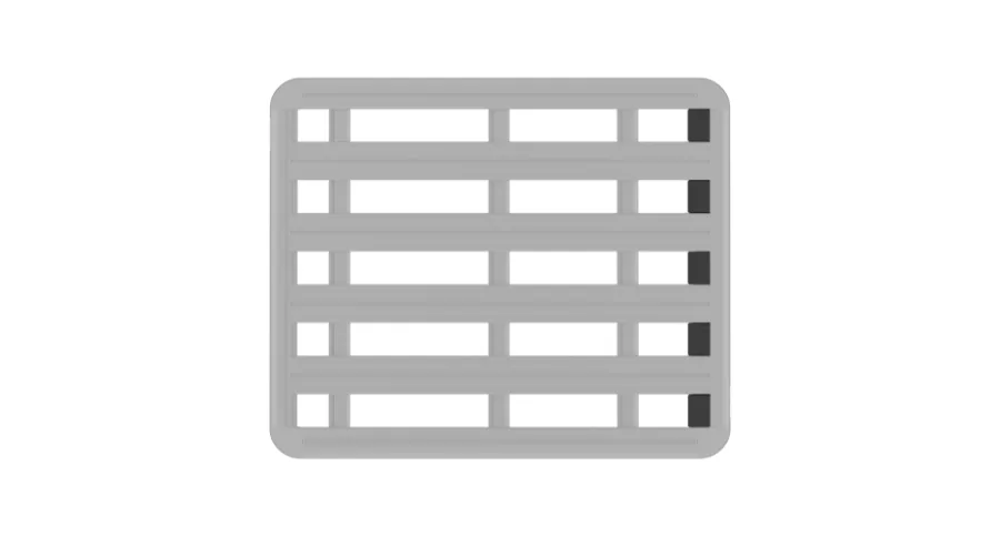 Rhino Rack Pioneer 6 Windschutzeinsätze Set für 1240 & 1472 mm, breite Plattformen