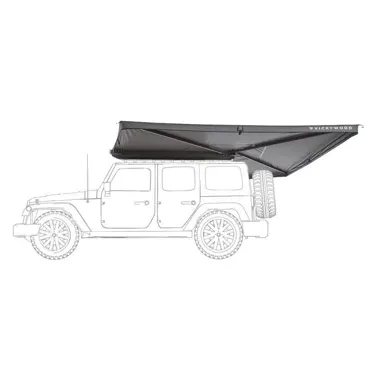 VICKYWOOD Auto Seitenmarkise 270° LEAF Links 2.50 m grau