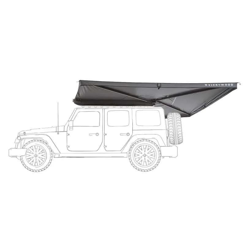 VICKYWOOD Auto Seitenmarkise 270° LEAF Links 2.50 m grau