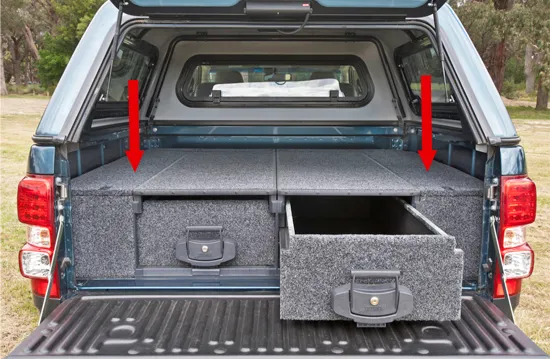 Abdeckung Outback Schublade seitlich Ford Ranger Doppelkabine 04/12-23