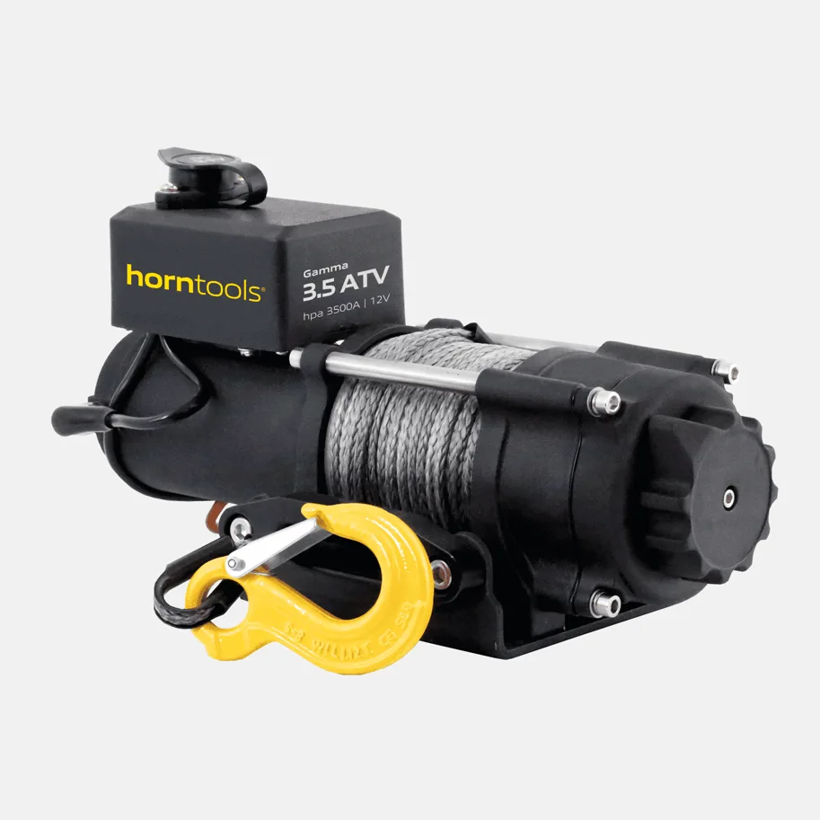 horntools Elektrische Seilwinde Gamma 1.6 Tonnen ATV Kunsstoffseil
