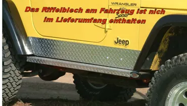 ASFIR Flankenschutz Jeep Wrangler TJmit Aluriffelblech
