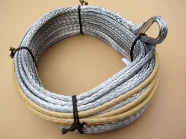 Kunststoffseilset Dynatec 38 x 9 mm Alu-Seilfenster. Haken 2to (Weiss)