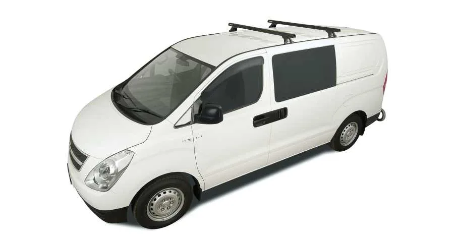 Rhino Rack HD Querträger, 1500 mm, (2) Hyundai H1, `08->, inkl. Schienen + Füsse