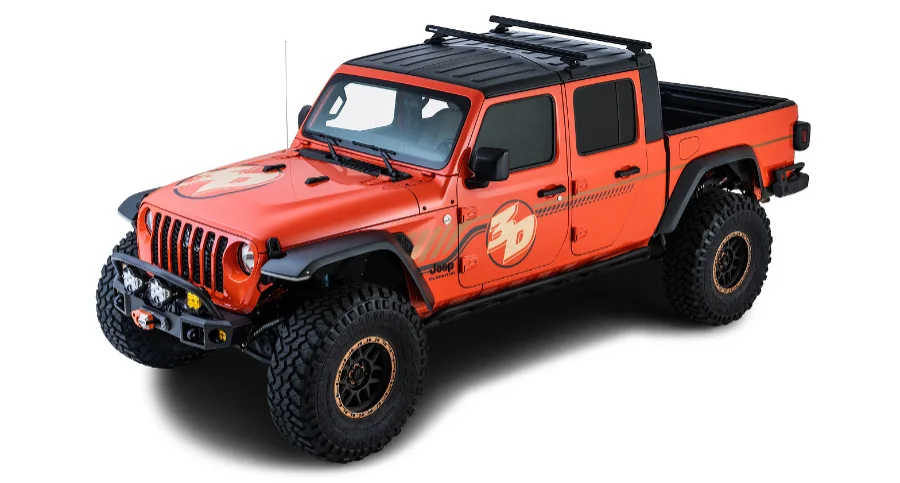 Rhino Rack Heavy Duty (2) 1500 mm,schwarz Backbone + RCL4, Jeep JT Gladiator `20->