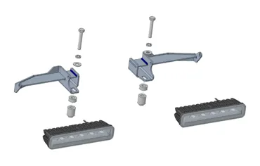 Scheinwerferhalterset Mercedes Sprinter 906/907 13-22, inkl. OSRAM SX 180-SP (2)