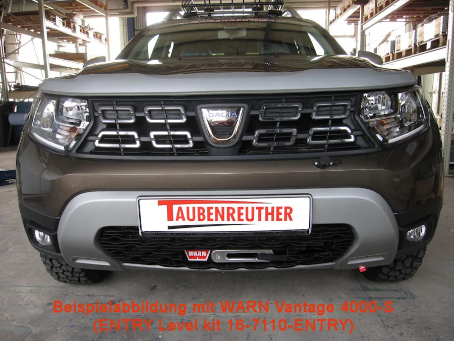 Seilwindenanbausatz Dacia Duster Bj. 2010-09/2020, inkl. WARN AXON 55-S