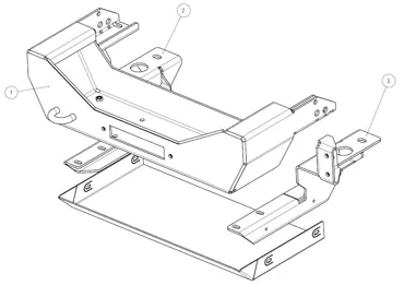 Seilwindenanbausatz Set Fuso Canter 4x4 7, 5t für Zeon + Midrange Seilwinden
