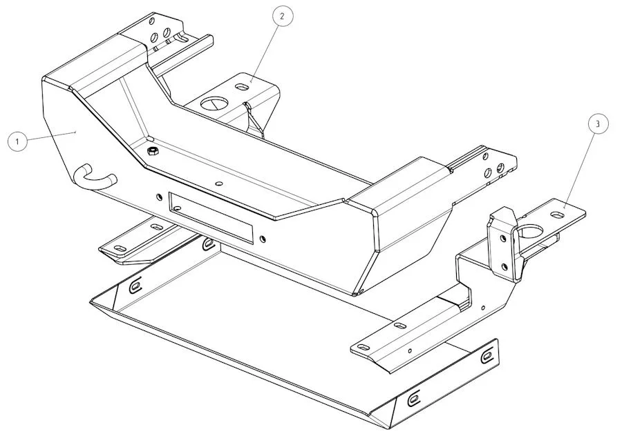 Seilwindenanbausatz Set Fuso Canter 4x4 7, 5t für Zeon + Midrange Seilwinden