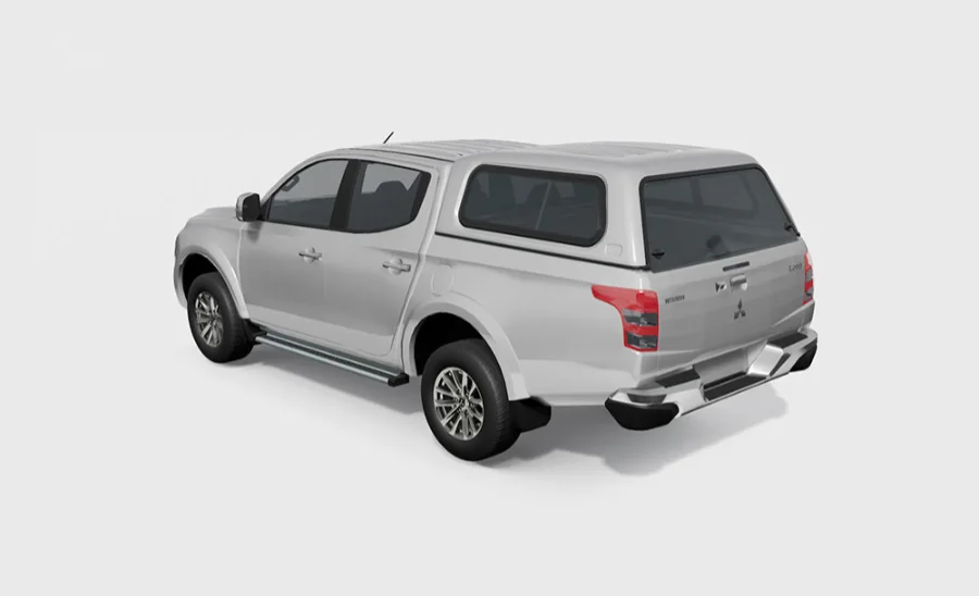 Standard Hardtop für Mitsubishi L200 ab Bj. 15 Doppelkabine flach, mit Schiebefenster