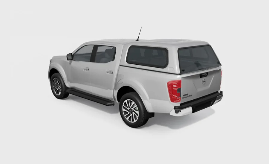 Standard Hardtop für Nissan Navara D23 ab Bj. `15 Doppelkabine, flach, mit Schiebefenster