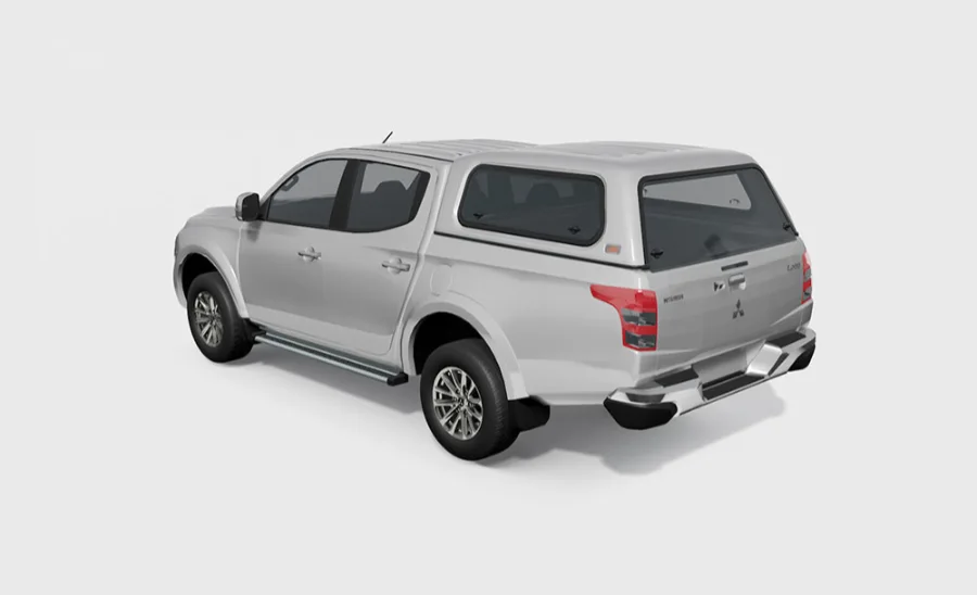 Touring Hardtop für Mitsubishi L200 ab Bj. 15 Doppelkabine flach seitlich Klappfenster